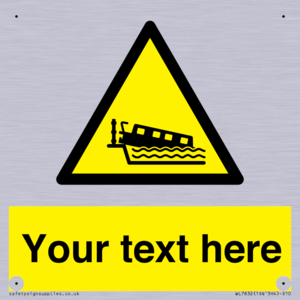 Custom warning grounding narrow boat on lock cill